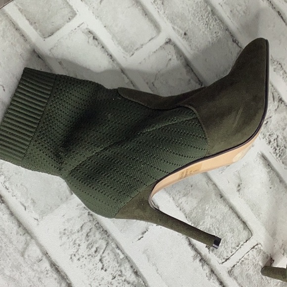 Rouge camp green pointed sock ankle boot 8.5 - Picture 5 of 6